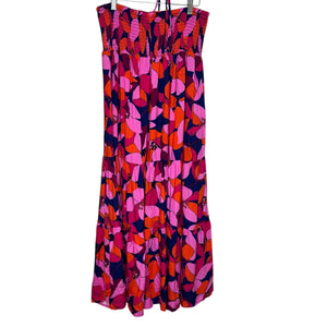Able The Label Hollywood Halter Dress Size Medium NEW Bright Tropical Bird Print - Flair - Style