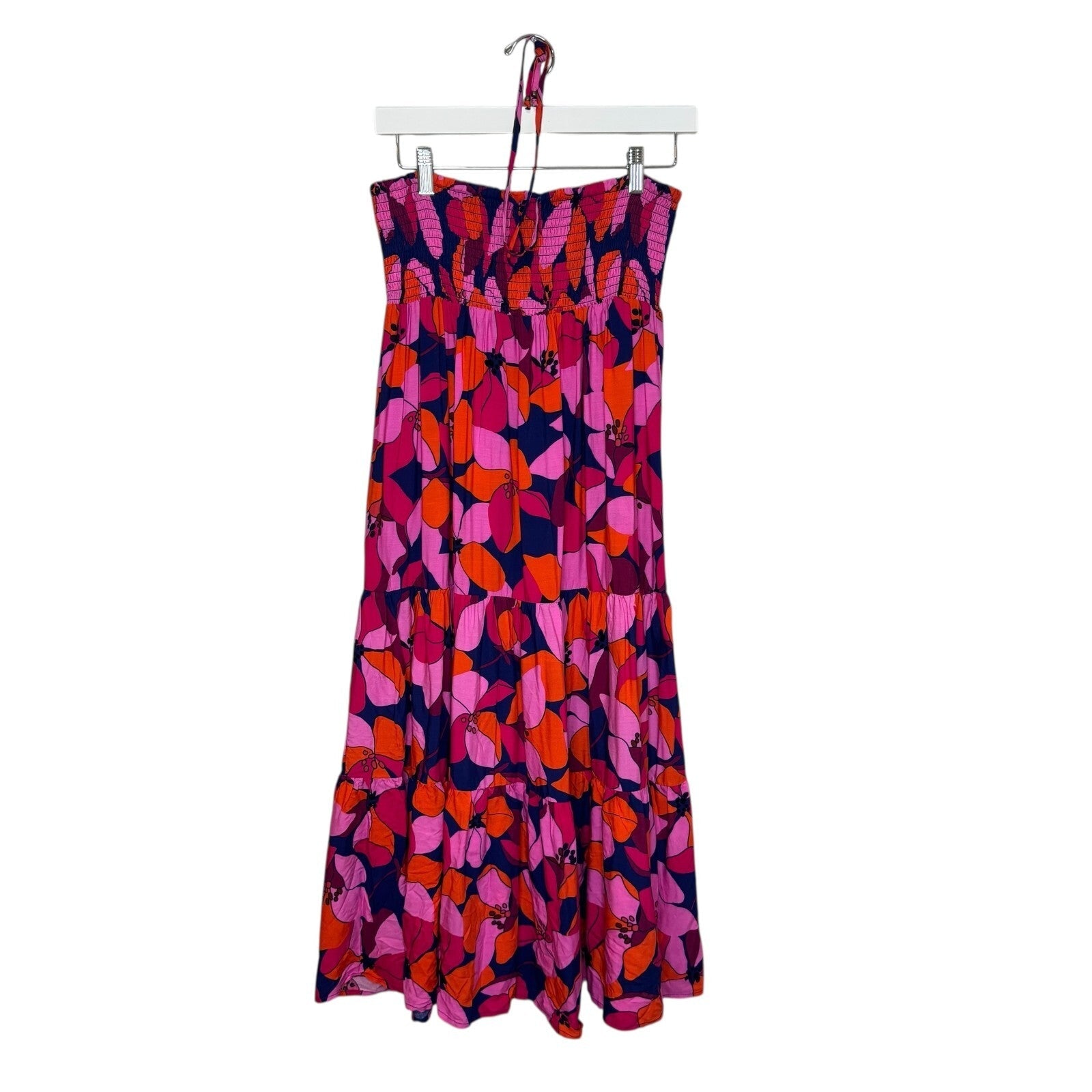 Able The Label Hollywood Halter Dress Size Medium NEW Bright Tropical Bird Print - Flair - Style