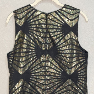 ABS Allen Schwartz NEW Black Gold Art Deco Bow Mini Party Dress Size 8 - Flair - Style