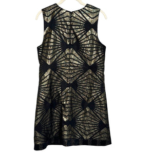 ABS Allen Schwartz NEW Black Gold Art Deco Bow Mini Party Dress Size 8 - Flair - Style