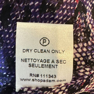 Adam Lippes Dress Size 10 NEW Silk Purple Animal Print Tiered Midi $475 - Flair - Style