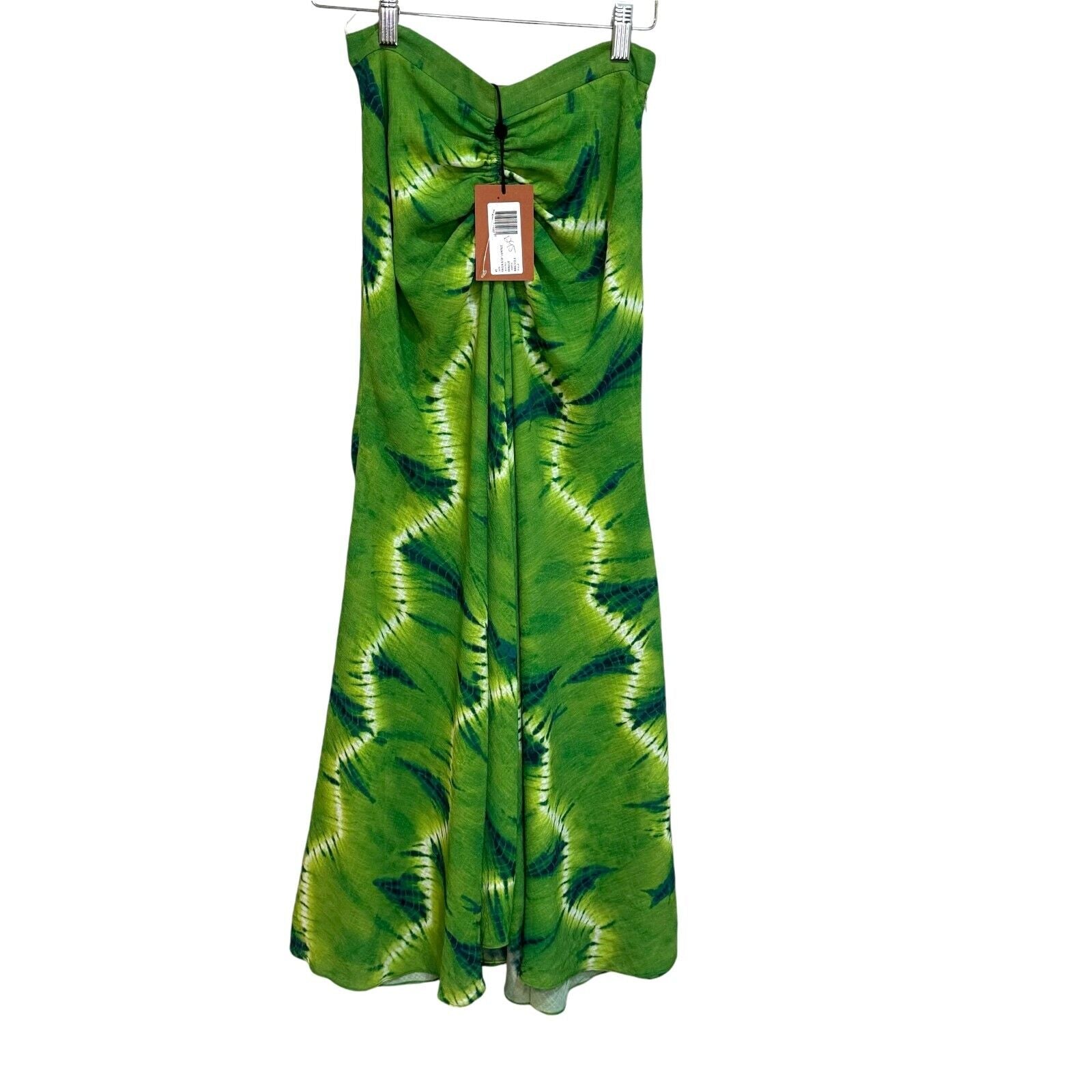 Altuzarra Maxi Skirt 34 US Size 2 NEW $1295 Thalissa Green Print Vacation Summer - Flair - Style
