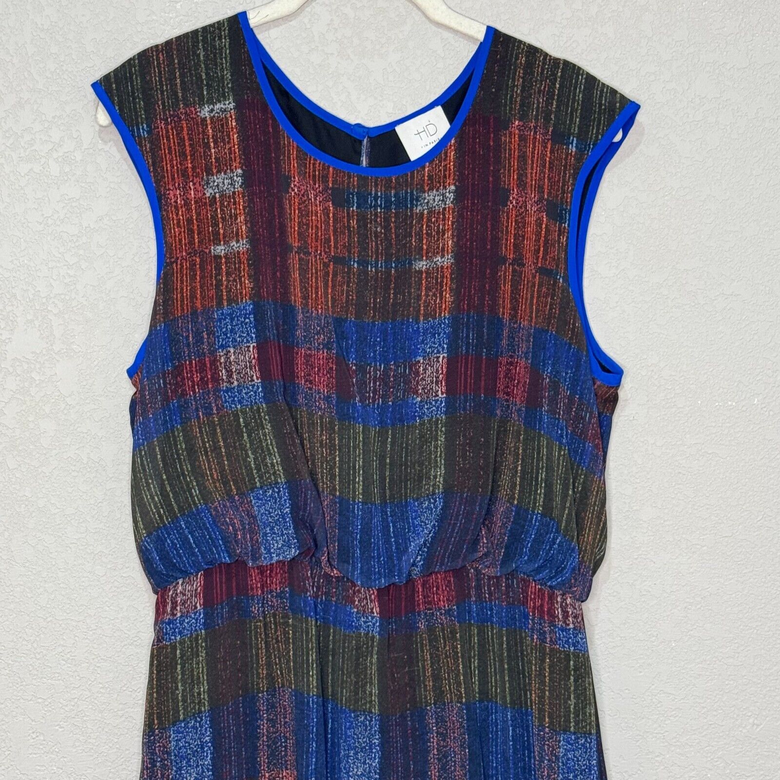 Anthropologie HD in Paris Andaz Maxi Dress Size 6 Cross Hatch Pattern - Flair - Style
