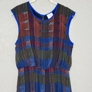 Anthropologie HD in Paris Andaz Maxi Dress Size 6 Cross Hatch Pattern - Flair - Style