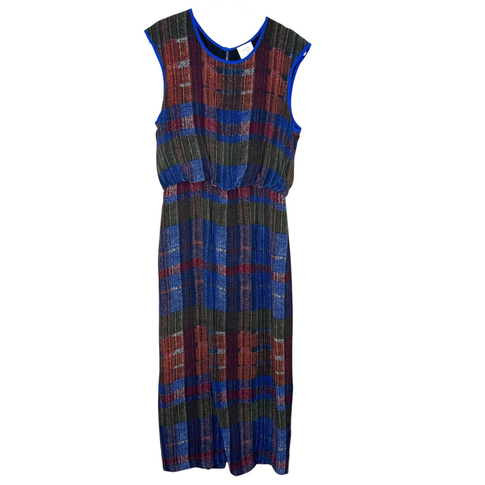 Anthropologie HD in Paris Andaz Maxi Dress Size 6 Cross Hatch Pattern - Flair - Style