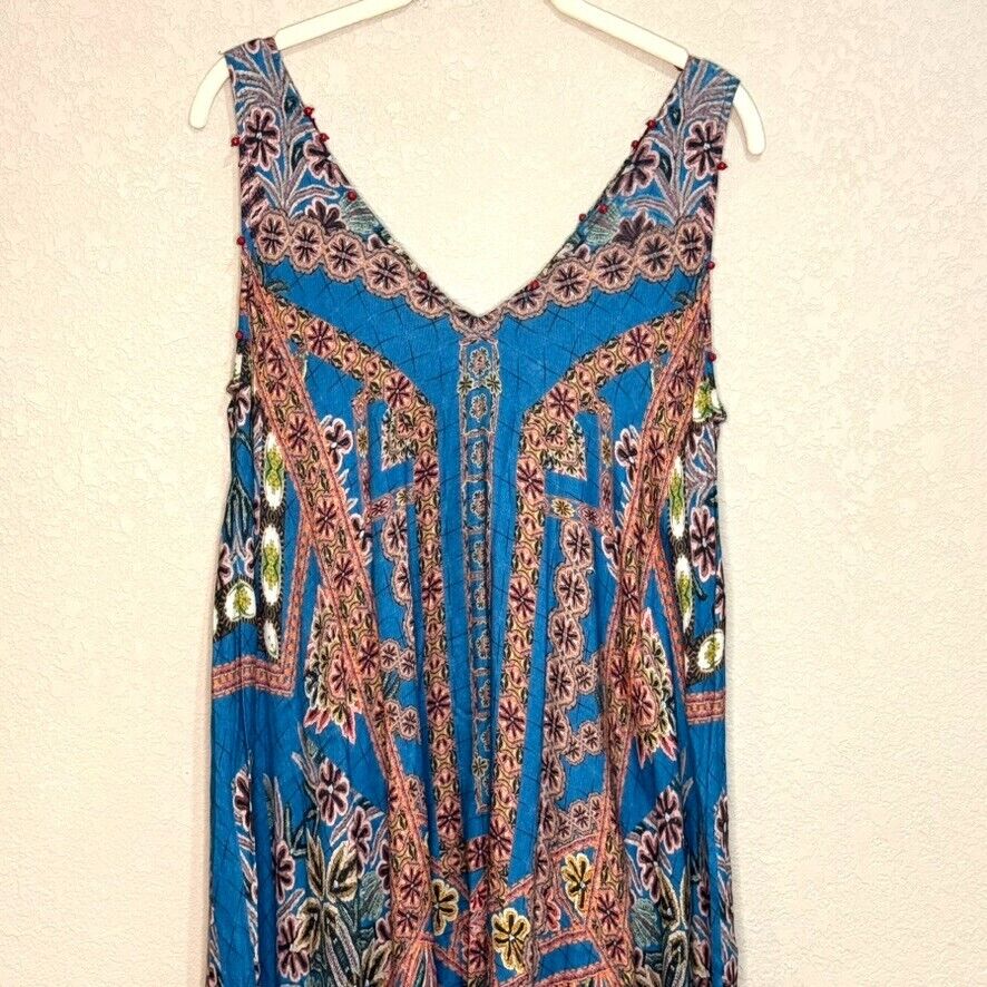 Anthropologie Hemant & Nandita Dress Size Small Blue Zarna Floral Maxi $228 - Flair - Style