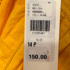 Anthropologie Maeve Maxi Dress Size 14 Petite NEW Yellow Pintuck Button Front - Flair - Style