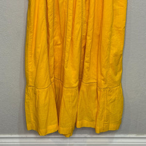 Anthropologie Maeve Maxi Dress Size 14 Petite NEW Yellow Pintuck Button Front - Flair - Style