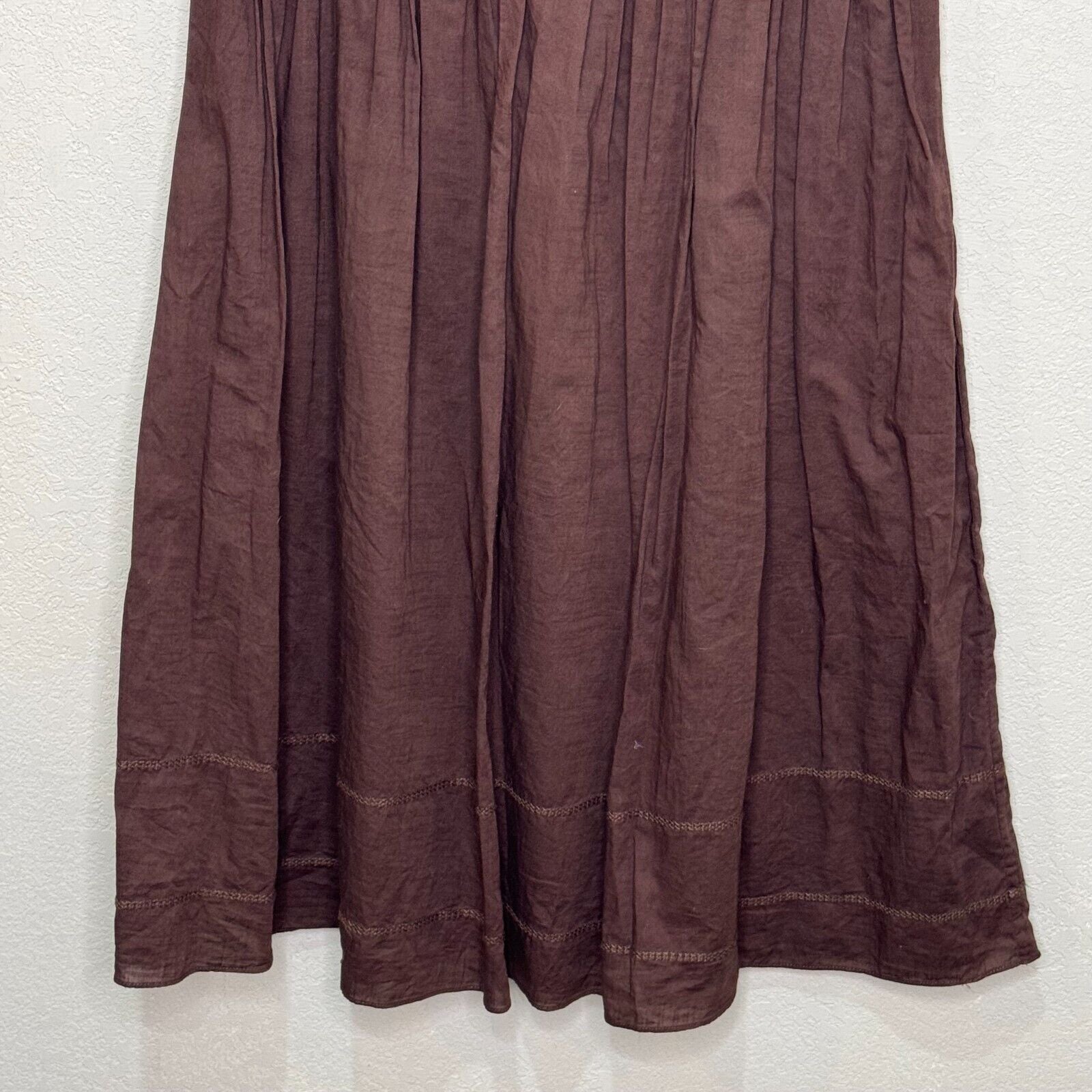 Anthropologie Maeve Smocked Dress Size 6 Brown Supreme Grace Vintage - Flair - Style