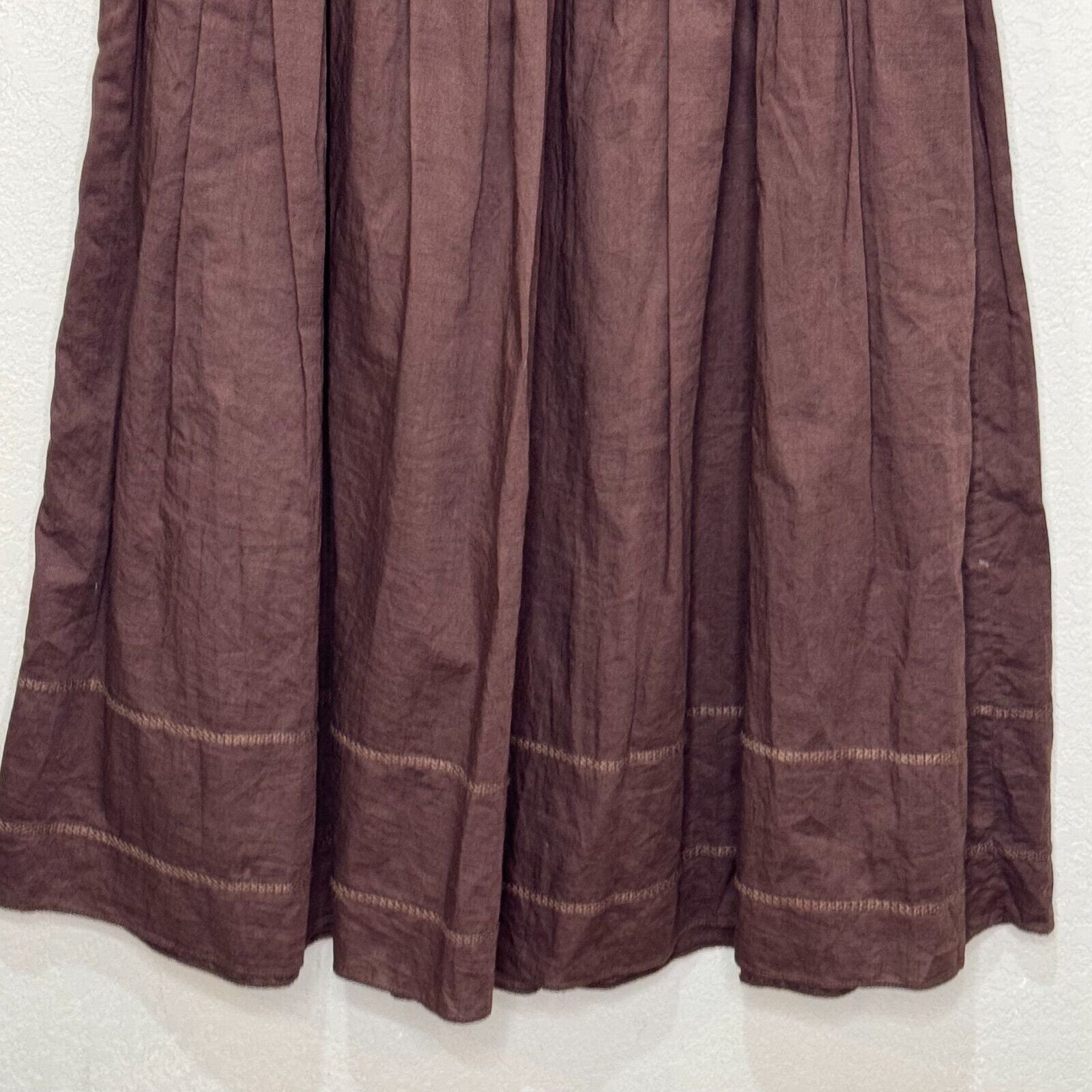 Anthropologie Maeve Smocked Dress Size 6 Brown Supreme Grace Vintage - Flair - Style
