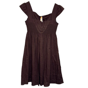 Anthropologie Maeve Smocked Dress Size 6 Brown Supreme Grace Vintage - Flair - Style