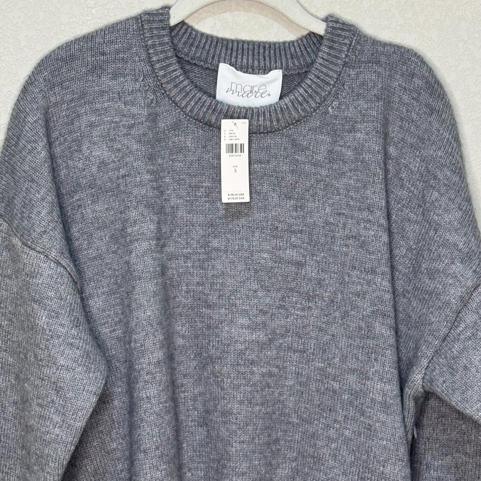 Anthropologie Mare Ware Mini Dress Size Small NEW Long - Sleeve Knit Sequin Twofer - Flair - Style
