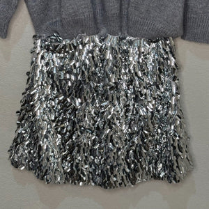 Anthropologie Mare Ware Mini Dress Size Small NEW Long - Sleeve Knit Sequin Twofer - Flair - Style