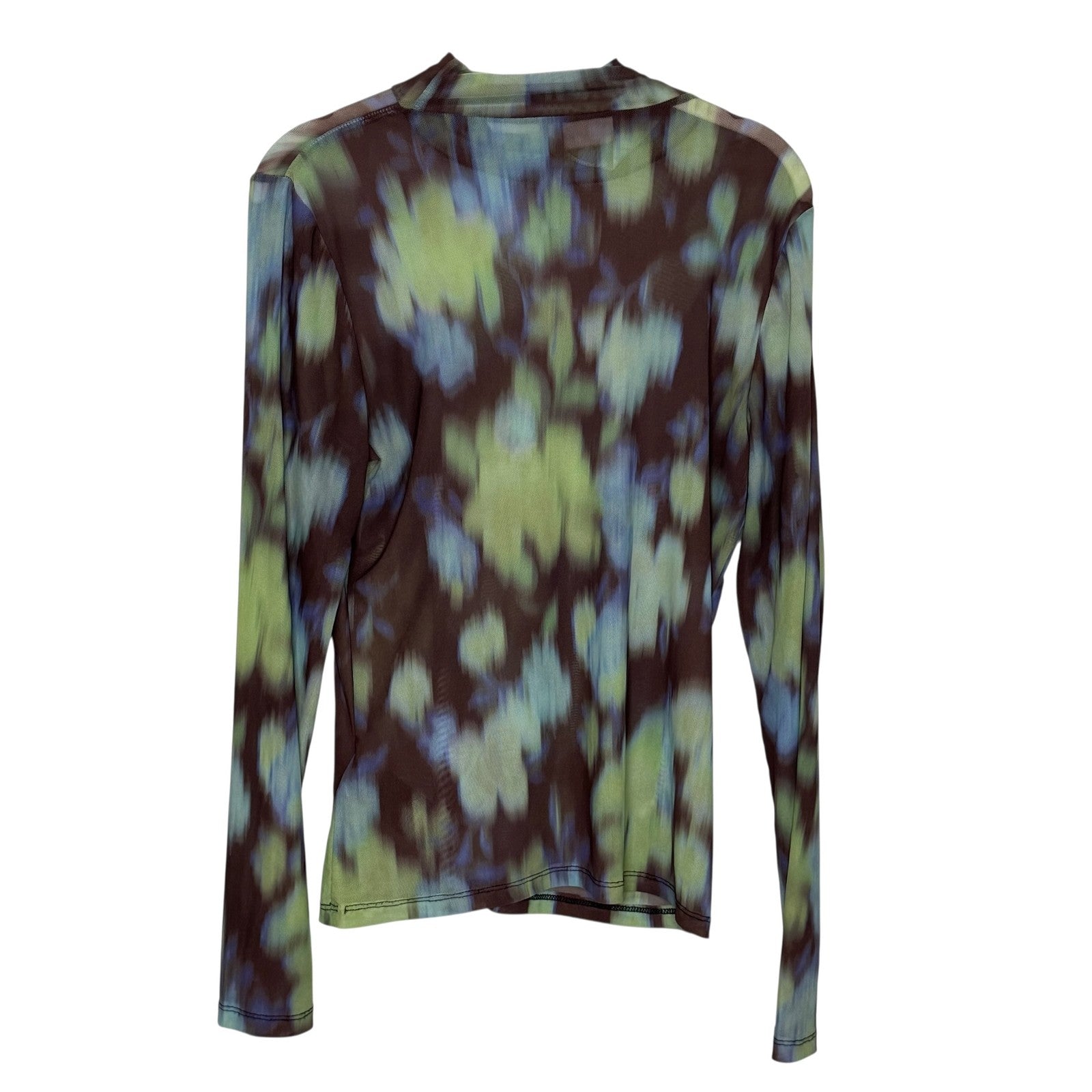 Anthropologie Mesh Top Womens Medium Floral Print Long Sleeve Shirt Blouse - Flair - Style