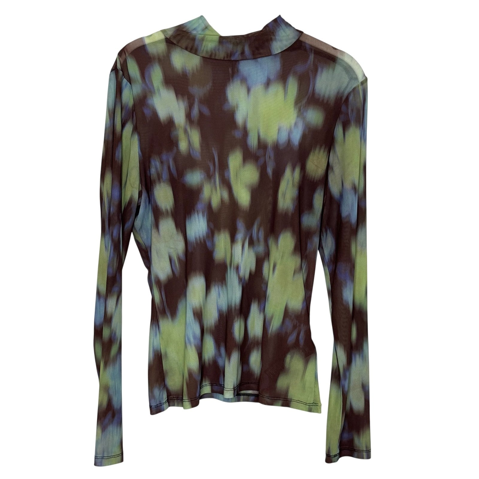 Anthropologie Mesh Top Womens Medium Floral Print Long Sleeve Shirt Blouse - Flair - Style