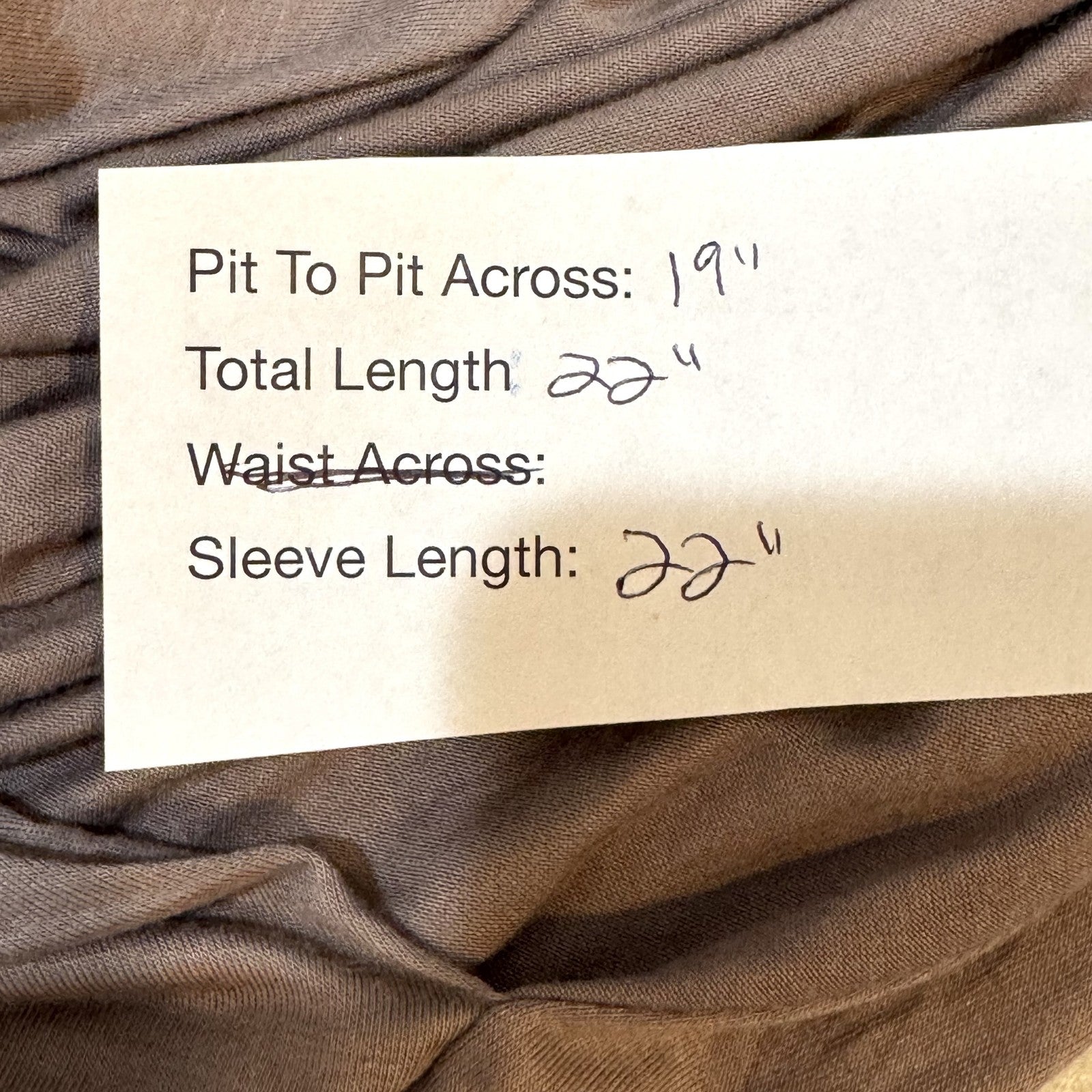 Anthropologie On the Road Top XS Taupe Draped Long Sleeve Surplice Blouse USA - Flair - Style