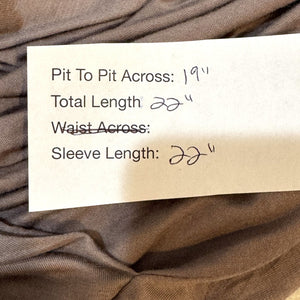 Anthropologie On the Road Top XS Taupe Draped Long Sleeve Surplice Blouse USA - Flair - Style