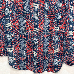 Anthropologie PILCRO Shirt | Size Medium | Blue Red Print - Flair - Style