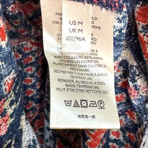 Anthropologie PILCRO Shirt | Size Medium | Blue Red Print - Flair - Style