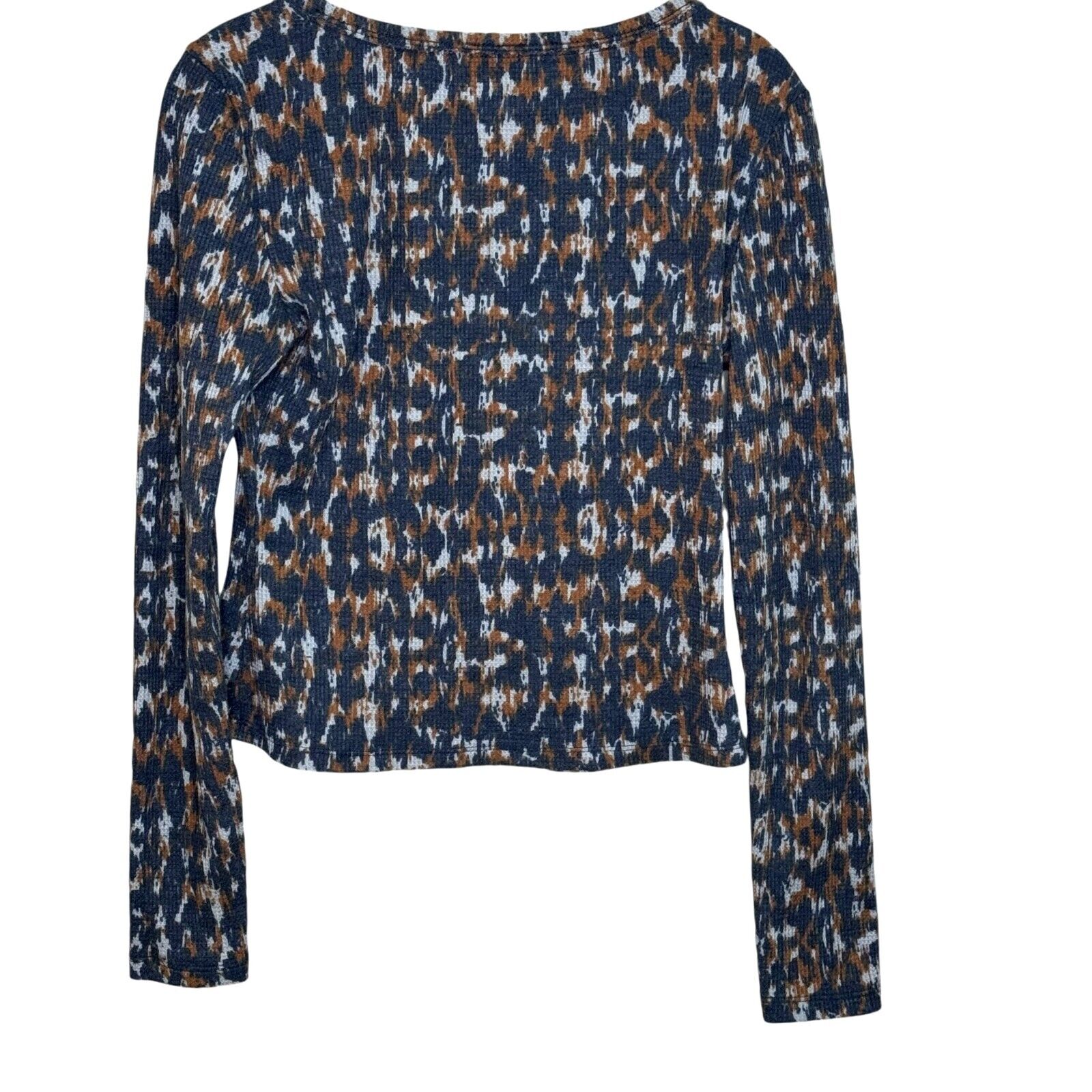 Anthropologie Pilcro Thermal Top Size Small Split Neck Notched V Neck - Flair - Style