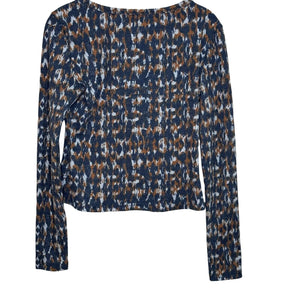 Anthropologie Pilcro Thermal Top Size Small Split Neck Notched V Neck - Flair - Style