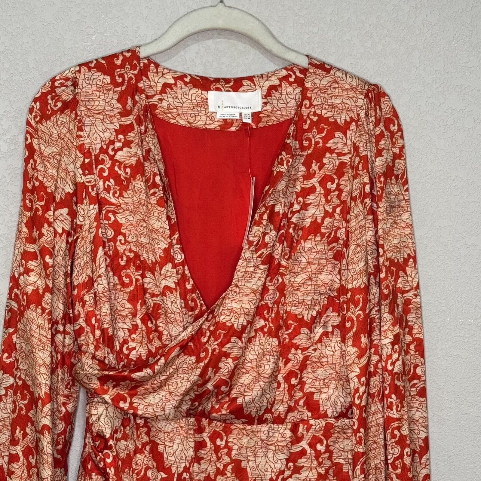 Anthropologie Skylar Surplice Silk Blend Mini Dress Size 4 NEW $258 - Flair - Style