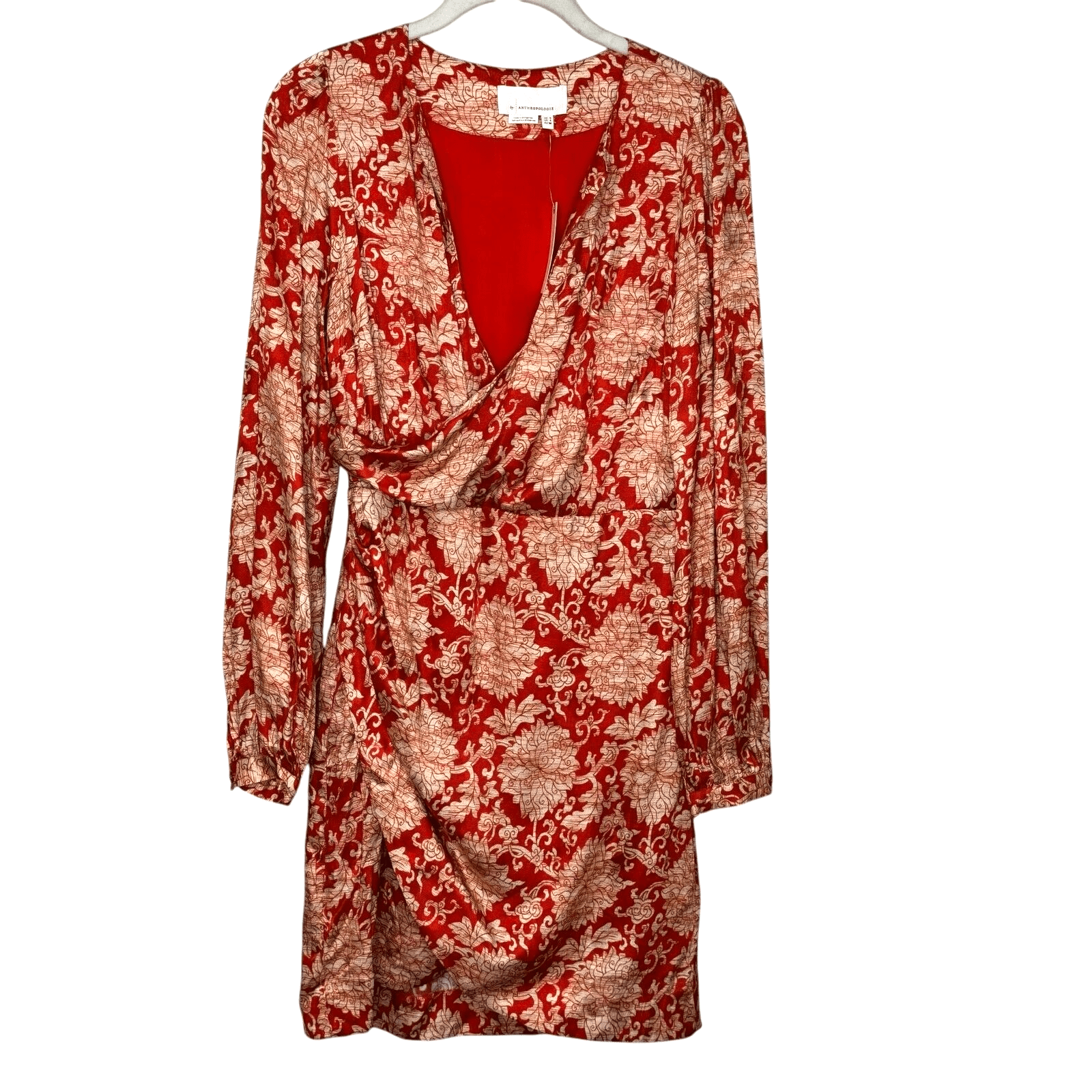 Anthropologie Skylar Surplice Silk Blend Mini Dress Size 4 NEW $258 - Flair - Style