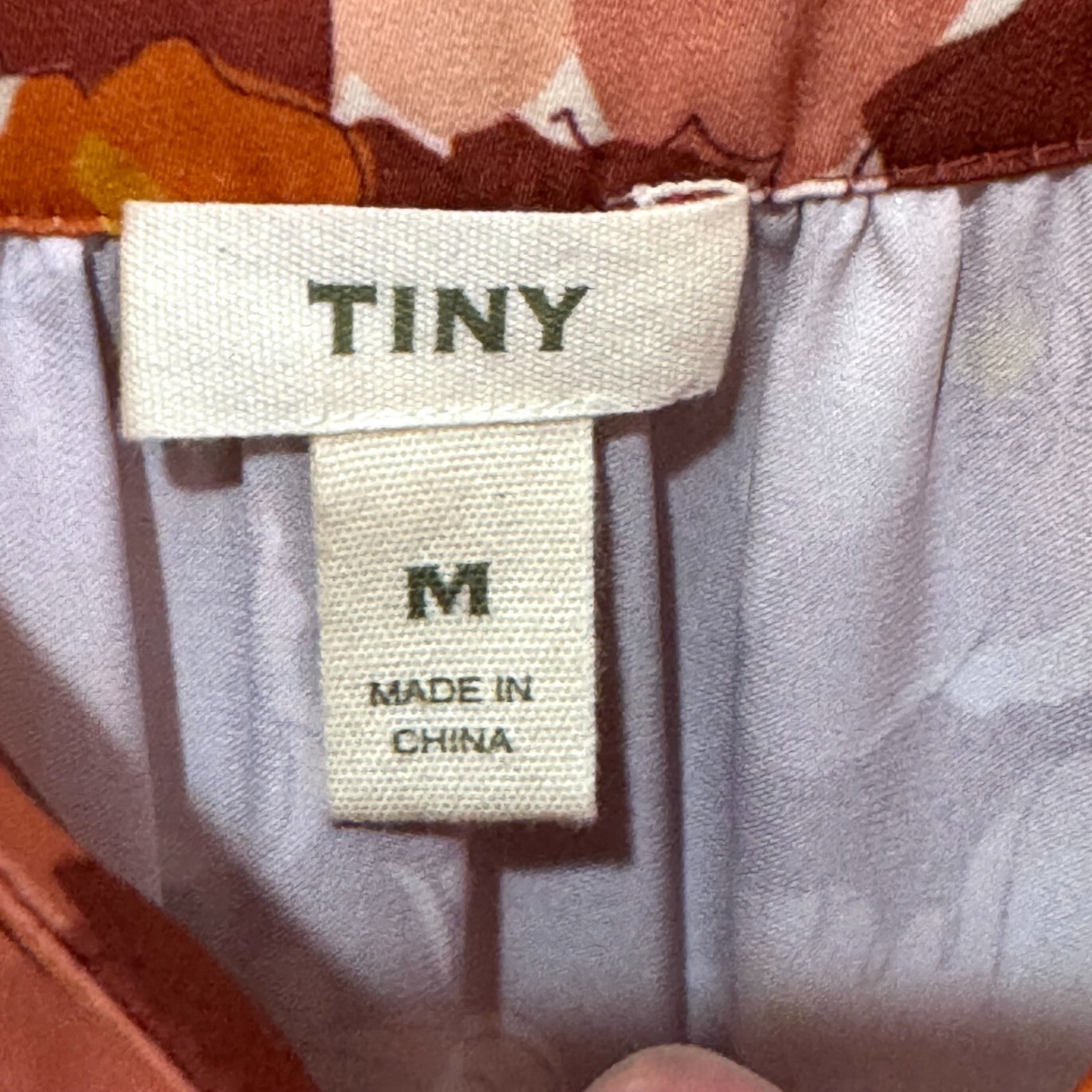 Anthropologie TINY Sleeveless Dress Size Medium Orange Multi Pattern Rivets - Flair - Style