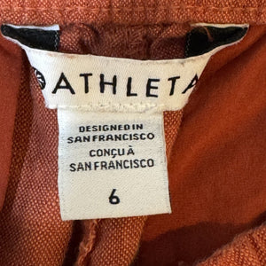 Athleta Retreat Jogger Linen Pants | Size 6 | Rust - Flair - Style