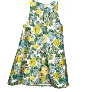 Badgley Mischka Mark & James Dress Size 8 Floral Sleeveless Yellow Blue White - Flair - Style
