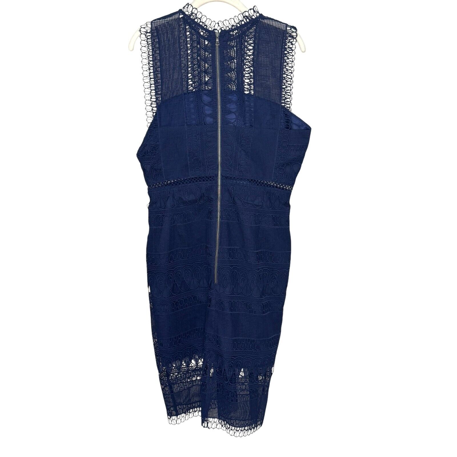 BARDOT NEW Mariana Lace Bodycon Dress Size 8 navy Blue NEW $149 - Flair - Style
