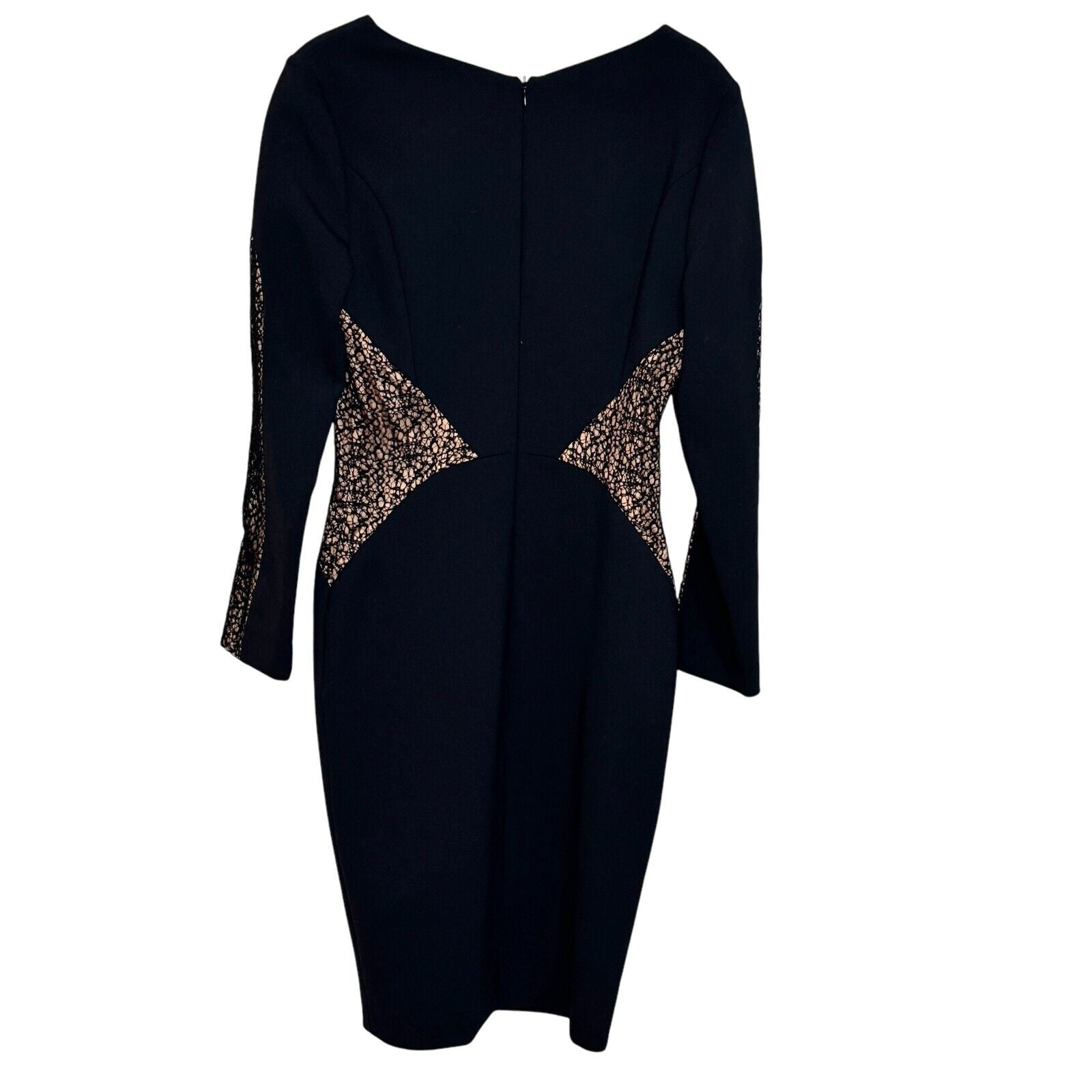 ba&sh Dress Size Small (1) Black Lace Long Sleeve Sheath - Flair - Style