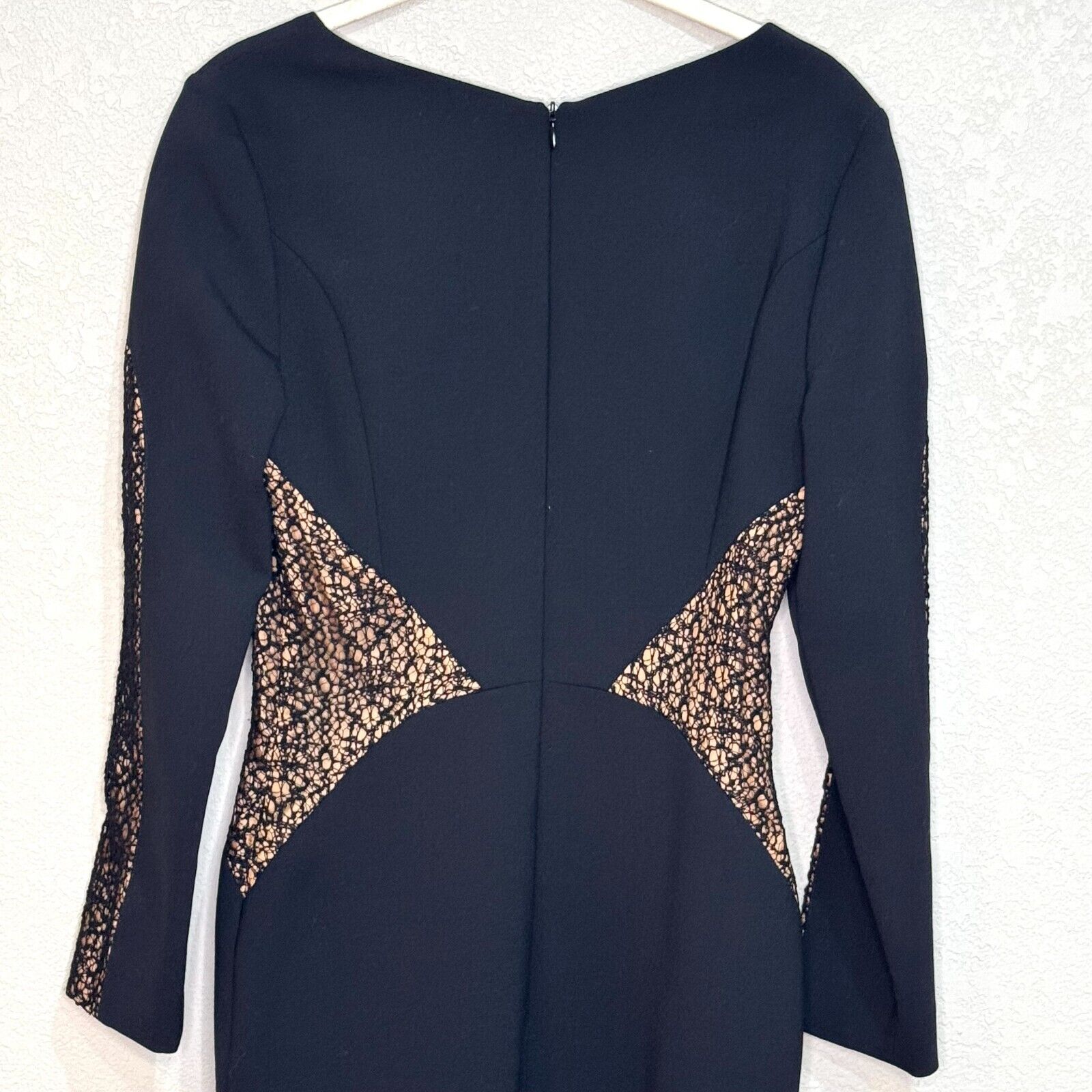 ba&sh Dress Size Small (1) Black Lace Long Sleeve Sheath - Flair - Style