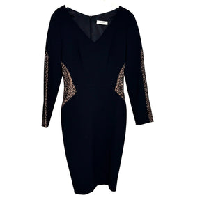 ba&sh Dress Size Small (1) Black Lace Long Sleeve Sheath - Flair - Style