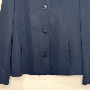 Benetton Made In Italy Black Jacket Womens US Size 4 IT 40 Lightweight 4 Button - Flair - Style