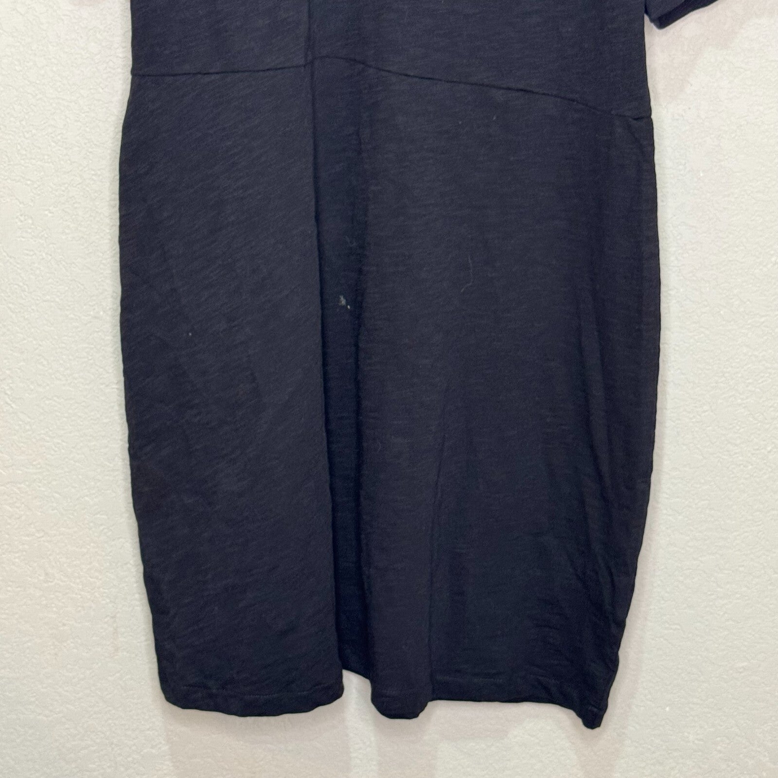 Boden Black V - Neck Jersey Mini Dress Size 12 NEW Pleat Detail Cotton - Flair - Style