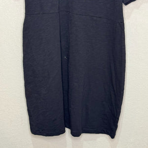 Boden Black V - Neck Jersey Mini Dress Size 12 NEW Pleat Detail Cotton - Flair - Style