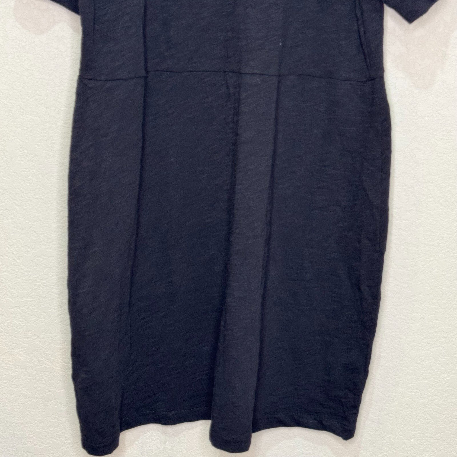Boden Black V - Neck Jersey Mini Dress Size 12 NEW Pleat Detail Cotton - Flair - Style