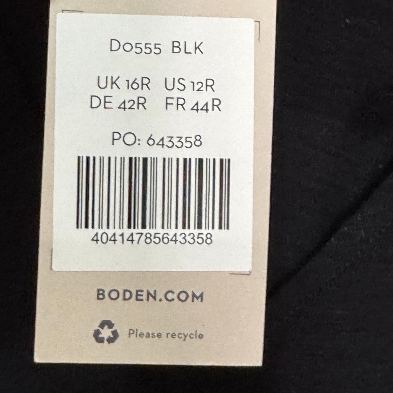 Boden Black V - Neck Jersey Mini Dress Size 12 NEW Pleat Detail Cotton - Flair - Style