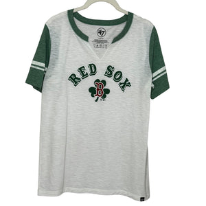 Boston Red Sox Shirt Womens Medium MLB Baseball Shamrock Tee 47 Brand - Flair - Style