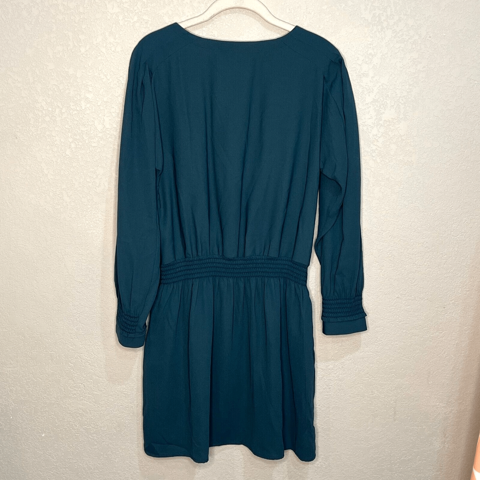 Brochu Walker Green Long Sleeve Smocked Mini Dress Size Small - Flair - Style