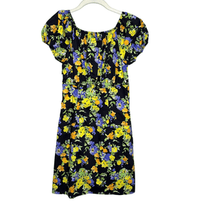 Caroline Constas Calla Mini Dress Size Small NEW Purple Yellow Noir Pryel Floral - Flair - Style