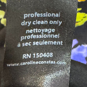 Caroline Constas Calla Mini Dress Size Small NEW Purple Yellow Noir Pryel Floral - Flair - Style