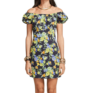 Caroline Constas Calla Mini Dress Size Small NEW Purple Yellow Noir Pryel Floral - Flair - Style