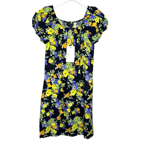 Caroline Constas Calla Mini Dress Size Small NEW Purple Yellow Noir Pryel Floral - Flair - Style