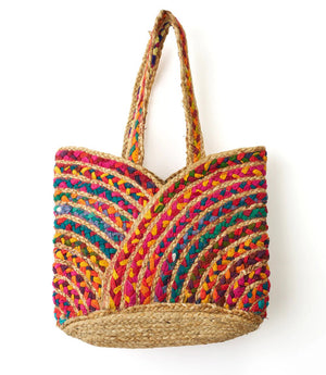 Chindi Hand Woven Multicolor Carryall Bag - Flair - Style