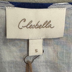 Cleobella Benny Mini Dress Size Small NEW Blue White $250 Ruffle Sleeve Smocked - Flair - Style