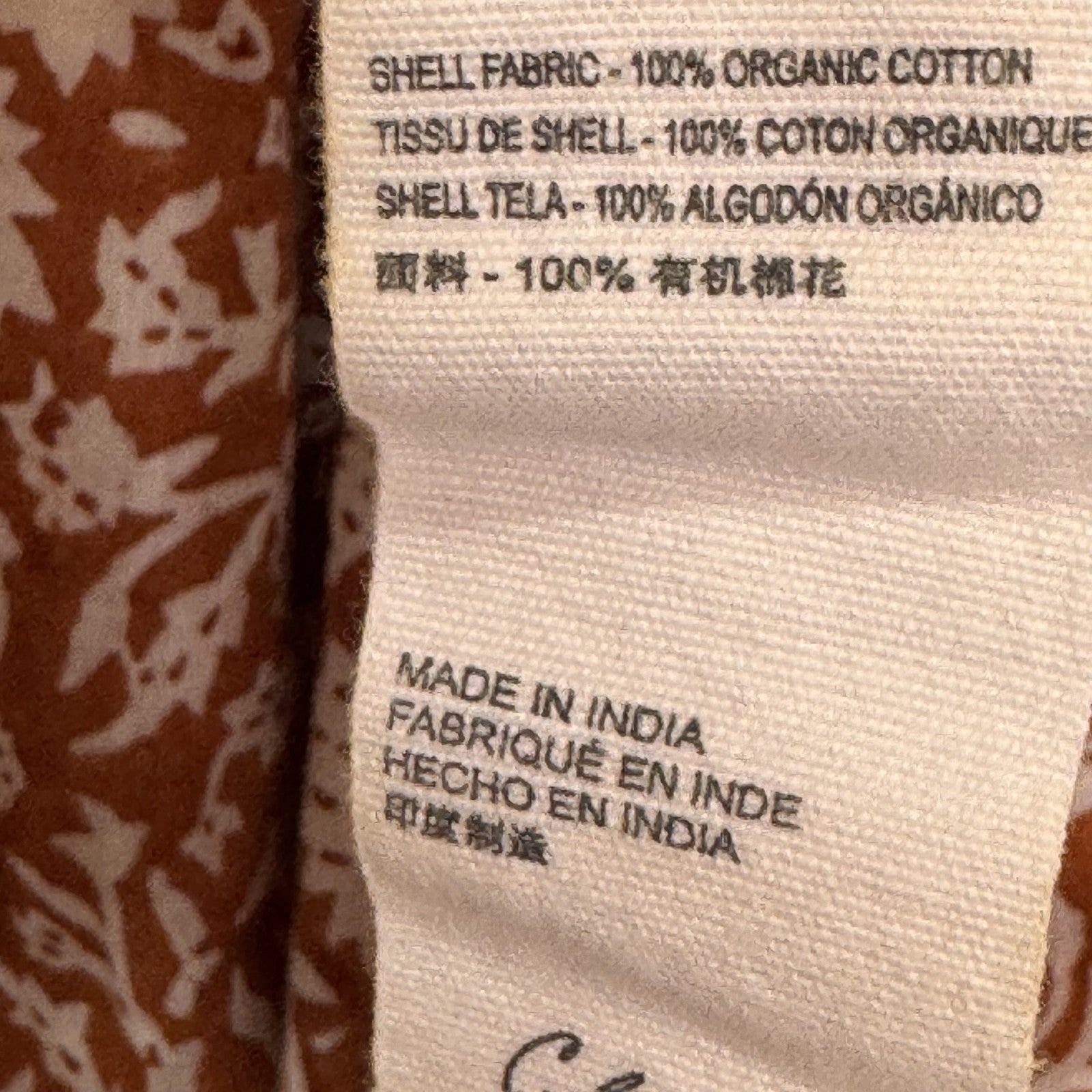 Cleobella Blouse Womens Medium Brown White Boho Floral Print Organic Cotton Top - Flair - Style