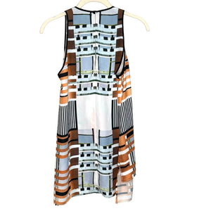 CLOVER CANYON Multicolor Sleeveless Hi - Low Tunic Tank Top Size Small NEW $198 - Flair - Style