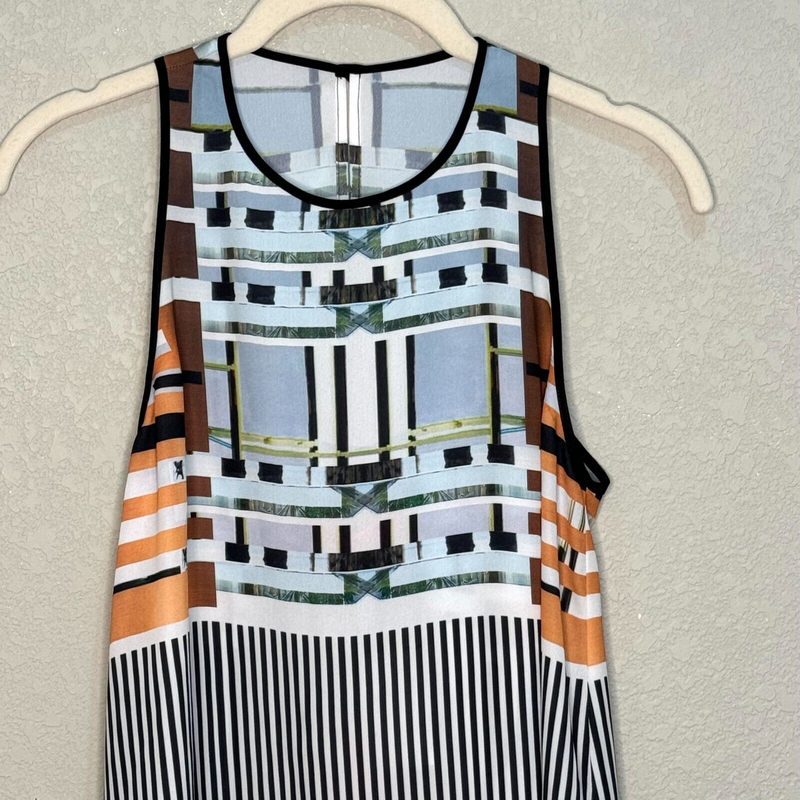 CLOVER CANYON Multicolor Sleeveless Hi - Low Tunic Tank Top Size Small NEW $198 - Flair - Style